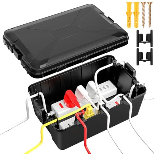 Caja Electrica Grande 32x21x13 cm Caja Estanca ip54 Caja de Cables Estanca para Exterior Unidad Resistente a la Intemperie para Proteger Enchufes Cables Alargadores