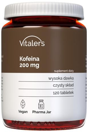 Vitaler's Caféine 200 mg - 120 comprimés, Vegan, 4 mois de supplémentation, sans conservateur, composition pure