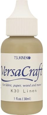 Tinta VERSACRAFT para textil color beige Linen recarga 30ml. Bote cánula