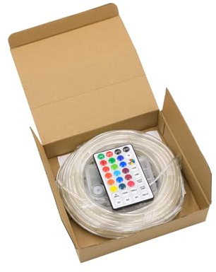 Bonbela RGB 16 Färger Flexibelt Rörljus, Trampolinljus, Dekorationslampa för Utomhusbruk PVC
