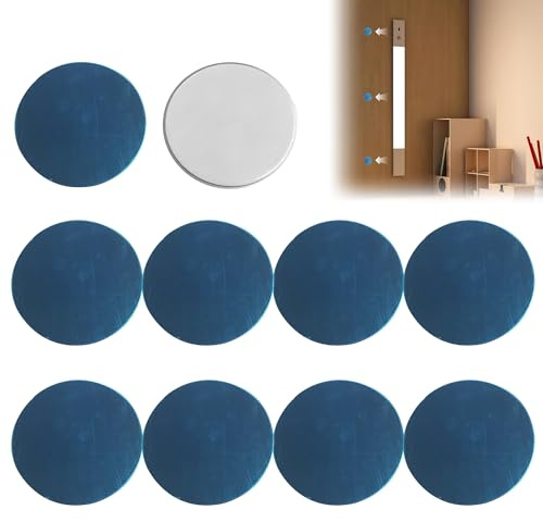 10PCS Round Sticky Magnetic Pads, 4cm | Self Adhesive, For Under Cabinet Lights, Metal Iron Plate Replacement, Adhesive Backing, For Magnetic LED Lights