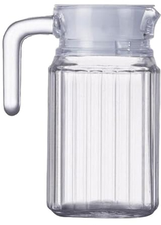 drburpily Carafe à eau froide de 500 ml avec couvercle, idéale pour la maison et le bureau. Ces carafes en plastique contiennent un pichet et sont parfaites pour les jus, Bouilloire rayée 500 ml