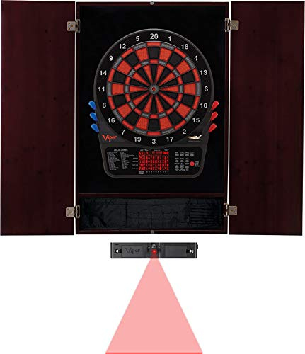 Viper Metropolitan Cinnamon Soft Tip Dartboard Cabinet 800 Electronic Dartboard
