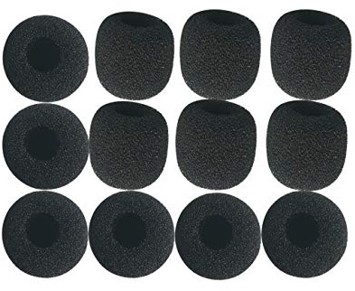 Canfon Lavalier Microphone Windscreens Replacement, 12 Pack Microphone Foam Covers, Mini Size, for Sony Boya Saramonic Maono.