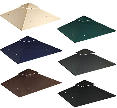 freigarten.de Techo de Repuesto para pabellón, 3 x 3 m, Arena, Antiguo, Impermeable, Material: Panamá PCV Soft 370 g/m², Extra Fuerte, Modelo 6 (Verde)