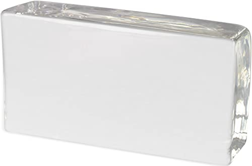 Fuchs Design Crystal Collection Classic, 1x Glasziegel Glasstein Vollsicht Seidenmatt (nur Rückseite), ca. 20 x 10 x 5 cm, Glasbaustein aus hochwertigem Echtglas