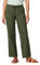 Amazon Essentials Women's Linen Blend Drawstring Relaxed-Fit Wide-Leg Trouser (Available in Plus Size), Dark Olive, XXL
