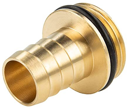 tecuro Schlauchtülle mit Außengewinde (O-Ring) - Ø 38 mm x G 1 1/2 Zoll, Messing-blank