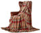 DREAMLANDING Decke für Sofa-230 x 260 cm rot kariert-Kuscheldecke Flauschig weich, bunt, übergroß, dekorativ, ultraplüschig, kühldecke zum schlafen