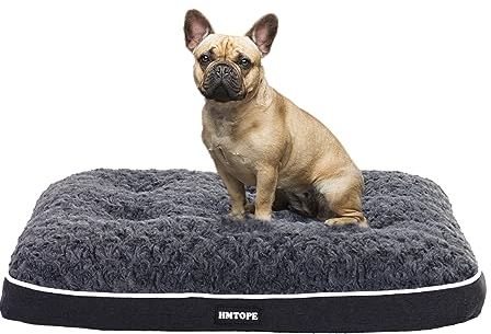 HMTOPE Orthopädisches Hundebett, Hundematte im Doppelstock-Design, Waschbar Hundekissen, Abnehmbar Hundekorb, 76 cm für Kleine Hunde, Dunkelgrau