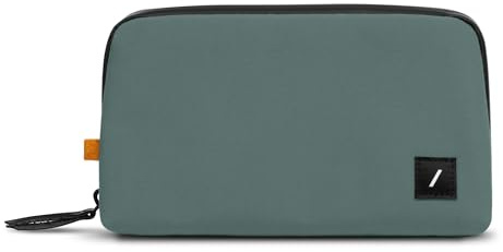 Native Union Stow Lite Organizer W.F.A Tech Organizer – Minimalist Travel Pouch Made of Recycled Materials for Everyday Accessory Storage & Protection – Stores Cables, Chargers & More (Slate Green)