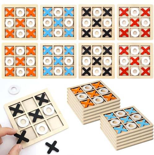 Gadget Compleanno Bambini, 20 PCS Mini Puzzle Bambini in Legno Tic Tac Toe Board Tavolo Da Gioco Del Tris in Legno Xo Regalini Fine Festa Invitati per Feste Famiglia Giochini per Feste Di Compleanno