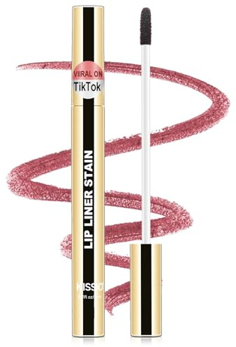 KISSIO Lip Liner Stain,Peel Off Lip Liner,Transfer Proof,Long Lasting and Waterproof,Lip Tint Tattoo,Natural Makeup Stain,Matte Finish,Coral red