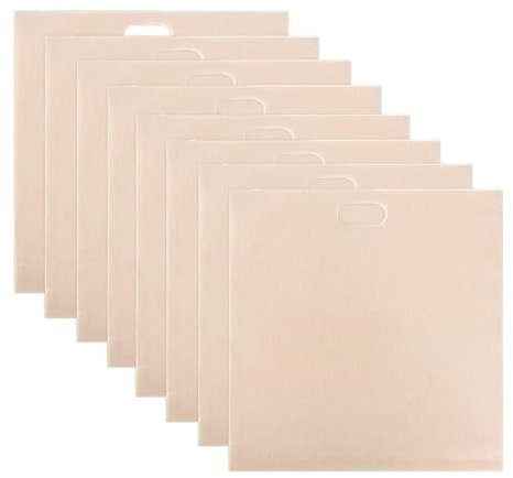 Mivanta Paquete de 8 bolsas para tostadora, bolsas reutilizables antiadherentes, grandes, 17 x 19 cm, bolsas para tostadora, sandwichera para microondas, parrilla y horno