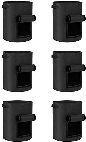 Pqahffowr Confezione da 6 Vasi in Tessuto Spesso Finestre per la Raccolta e Manici Robusti Sacco per Piantare Piante