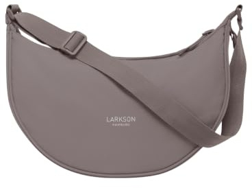 LARKSON Bolso Bandolera Mujer Marrón - Solveig Medium - Bolso Riñonera de Media Luna - Bolsa de Ocio de Moda para Viajes, Trabajo - Compartimentos Grandes - Correa Ajustable