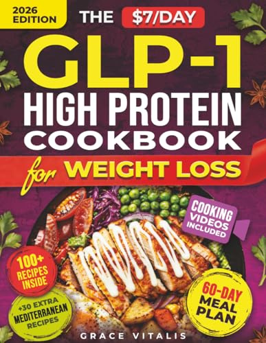 The $7/Day GLP-1 High Protein Cookbook for Weight Loss: Affordable Low Carb Diet Solution. 100+ Recipes and Meal Prep Hacks to Cut Grocery Costs, Boost Protein Intake and Protect Your Muscle