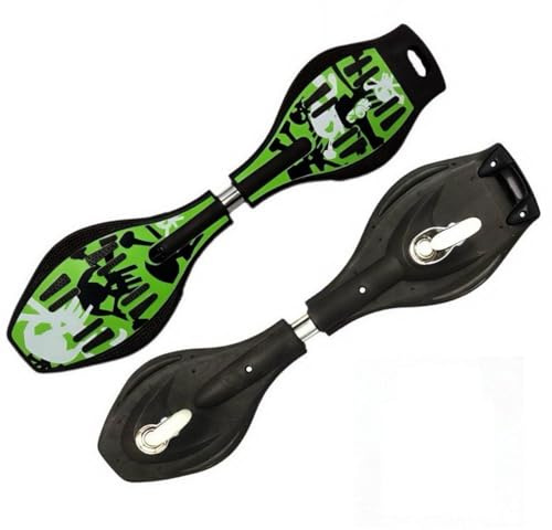 Halay Waveboard con waveboards ligero, skate, waveboard, StreetSurf, accesorios para ondas, bolsa de transporte gratis (verde)