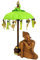 GURU SHOP Zeremonienschirm, Asiatischer Dekoschirm - Klein/Lemon, Grün, 68x40x40 cm, Zier- & Sonnenschirme