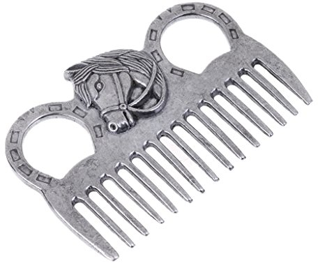 CUTICATE Edelstahl Mähnenkamm Pferde Kamm Reiten Pflege Werkzeug