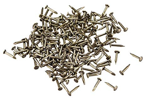 uxcell Small Tiny Nails 1.2x8mm(DXL) for Wooden DIY Decorative Pictures Boxes Household Accessories Bronze Tone 200pcs