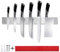 TOPSEAS Barra Magnética para Cuchillos,Barra magnética Porta Cuchillos de Cocina,Montaje en Pared sin Taladro con Banda Adhesiva 3M VHB,Acero Inoxidable,40 cm