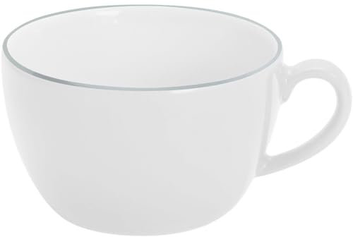 KAHLA 204708A69978C Pronto Line Cappuccino-Obertasse 0,25 l Line cool gray | Kaffeetasse mit grauer Linie aus Porzellan