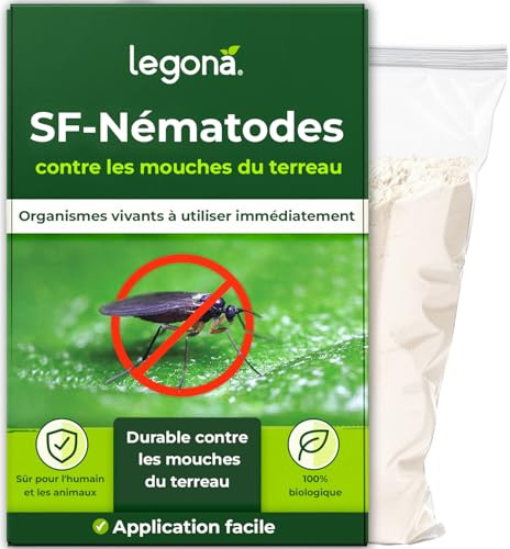 Legona SF-Nematoden 50 Mio - Nematoden gegen Trauermücken zum Gießen - Deckt 100 m² Blumenerde oder 600 Pflanzen ab