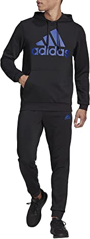 Adidas M Bl Ft HD TS, Tuta da Ginnastica Uomo, Black/Team Royal Blue