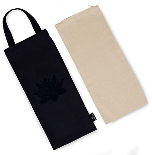 Yoga Studio Sac de sable de yoga en coton – Housse uniquement (Bleu marine)