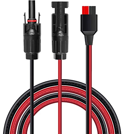 ZkeeShop Solar kabel für Solarstecker zu Anderson Stecker Kabel 45A 12AWG Solarpanel Verlängerung Kompatibel mit Ecoflow Delta Pro Jackery 1000 Solarpanel Tragbare Powerstation Solargeneratoren (60cm)