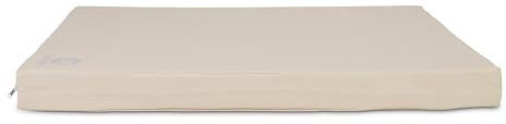 Jeflex - Esterilla de gimnasia portátil beige y alfombrilla de suelo blando, 100 x 70 x 8 cm, fabricada en Alemania/esterilla de fitness y esterilla de yoga/esterilla de juego para infantil