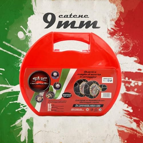 SMC Catene da Neve OMOLOGATE O-Norm TUV 9mm per Pneumatici 215/65 R 17