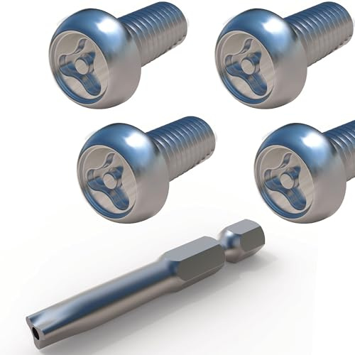 Adventure Xperience Y-Torx - Viti di sicurezza in acciaio inox, viti a testa bombata con foro speciale, Torx con viti, con punta, V2A, anti-furto, anti-manomissione M4, M5, M6