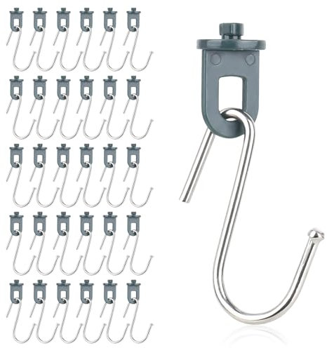 30 PCS Greenhouse Fixing Clips, Stainless Steel Metal Hangers S Hooks, Shading Clips for Hanging Anchors