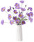DuHouse Künstliche Mohnblumen, Seidenmohnblumen für Zuhause, Tischdekoration, Büro, Hochzeit, 6 Stück (Lila)