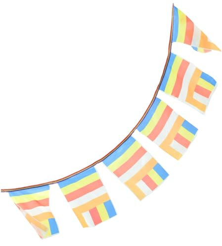 ANDRESLAD Bandiere Buddiste Autentiche Cinque Bandiere in Seta Per La Preghiera Decorazioni Per Laltare Del Tempio Decorazioni Spirituali Per La Casa