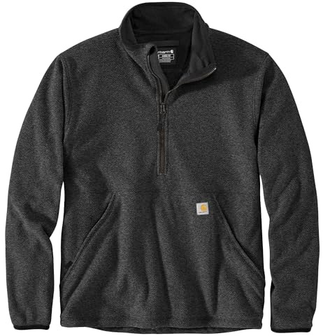 Carhartt Men's Half-Zip Relaxed Fit Fleece Pullover, Carbon Heather, XX-Large