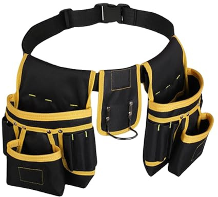 Zasdvn Cintura per attrezzi per elettricista, cintura per attrezzi da uomo, borsa magnetica Oxford, borsa per attrezzi da giardino, borsa per attrezzi, robusta borsa per attrezzi con tasche multiple