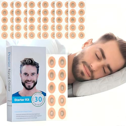 Yadiyeye Magnetische Nasenpflaster, Anti-Schnarch Nose Strips Nasenpflaster Magnet (60 PCS), Breathing Nasal Strip Verbesserte Schlafqualität Für Geschäftsreise, Familie, Reisen, Hotel Gepäck, Sport