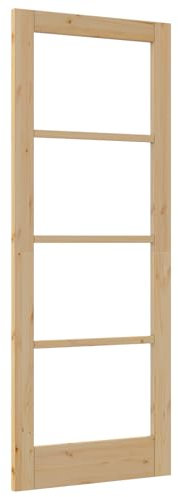 vidaXL Inredningsdörr ORKDAL Brun 78 x 202 cm, En stilren, minimalistisk dörr för sovrum och anpassar sig bra till vardagsrum eller moderna kök, av slätt tallträ eller med glaspanel.