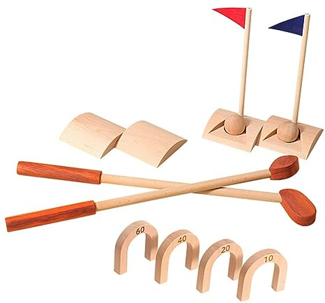 Toyvian Wooden Kids Golf Toy Set for Children and Toddlers, Lightweight Educational Indoor and Outdoor Sports Plaything to Cultivate Patience and Motor Skills