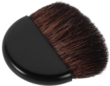 CHICAMPERA Brocha para Rubor y Contorno Cerdas de Nailon, Pincel Plano Compacto para Maquillaje Facial, Herramienta Multifuncional para Uso en Exteriores y Viajes