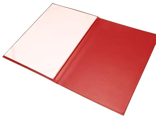 SHINEOFI Couverture de Certificat en Cuir Rouge, Dossier de Certificat A4 Vierge, Étui de Document Protecteur pour Remise de Récompenses et Réussite Professionnelle Maison