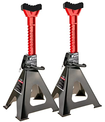 STIX JS-6T Lot de 2 chandelles de soulèvement avec caoutchouc de 6 tonnes, hauteur réglable de 360 mm à 585 mm