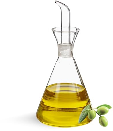 SNOWDVANCE Aceitera Antigoteo Cristal - Vinagrera de Vidrio Transparente para Cocina, Mesa Comedor Dispensador Multifuncional (Antigoteo 1000ml)