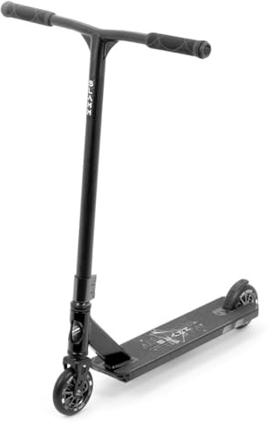 Slamm Classic Black & White | Complete Stunt Scooter 110 Aluminium Wheels | 4.5” Alloy Deck Extruded Neck Connector and Cut Out | Beginner Intermediate Friendly Trick Scooter Unique Futuristic Design