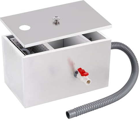 YUCHENGTECH Bac à Graisse sous Evier 22L Bac Separateur Graisse en Acier Inoxydable Séparateur de Graisse pour Restaurant Cuisine Intercepteur à Graisse Commercial 40x24x23cm