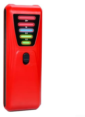 Geiger - Contatore di radiazioni nucleari, alta sensibilità, struttura ABS, test EMF portatile, compatto e leggero (rosso)