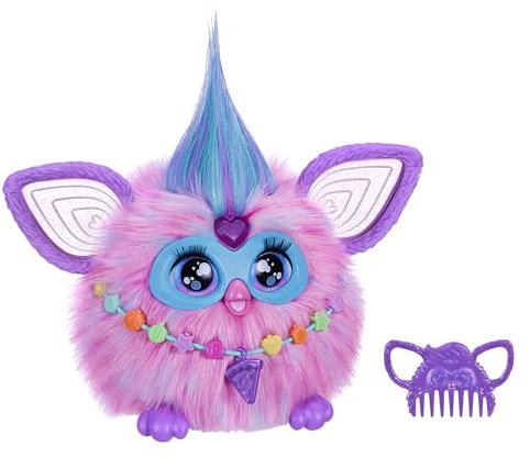 Furby Cotton Candy, 15 Modeaccessoires, interaktive Plüschtiere für 6 Jahre alte Mädchen & Jungen & Up, Sprachaktivierte Animatronik, Rosa & Blau